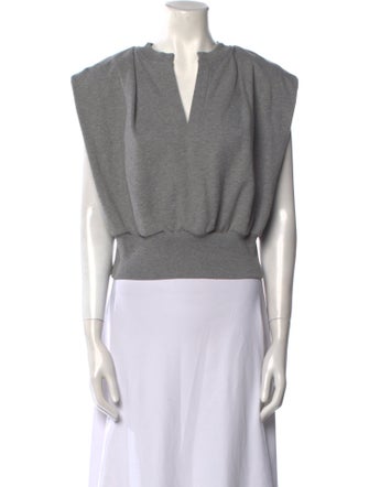 3.1 Phillip Lim V-Neck Short Sleeve Crop Top