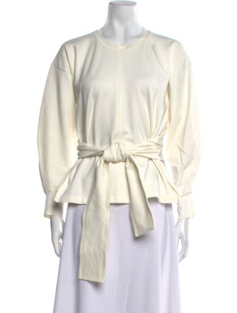 3.1 Phillip Lim Crew Neck Three-Quarter Sleeve Blouse