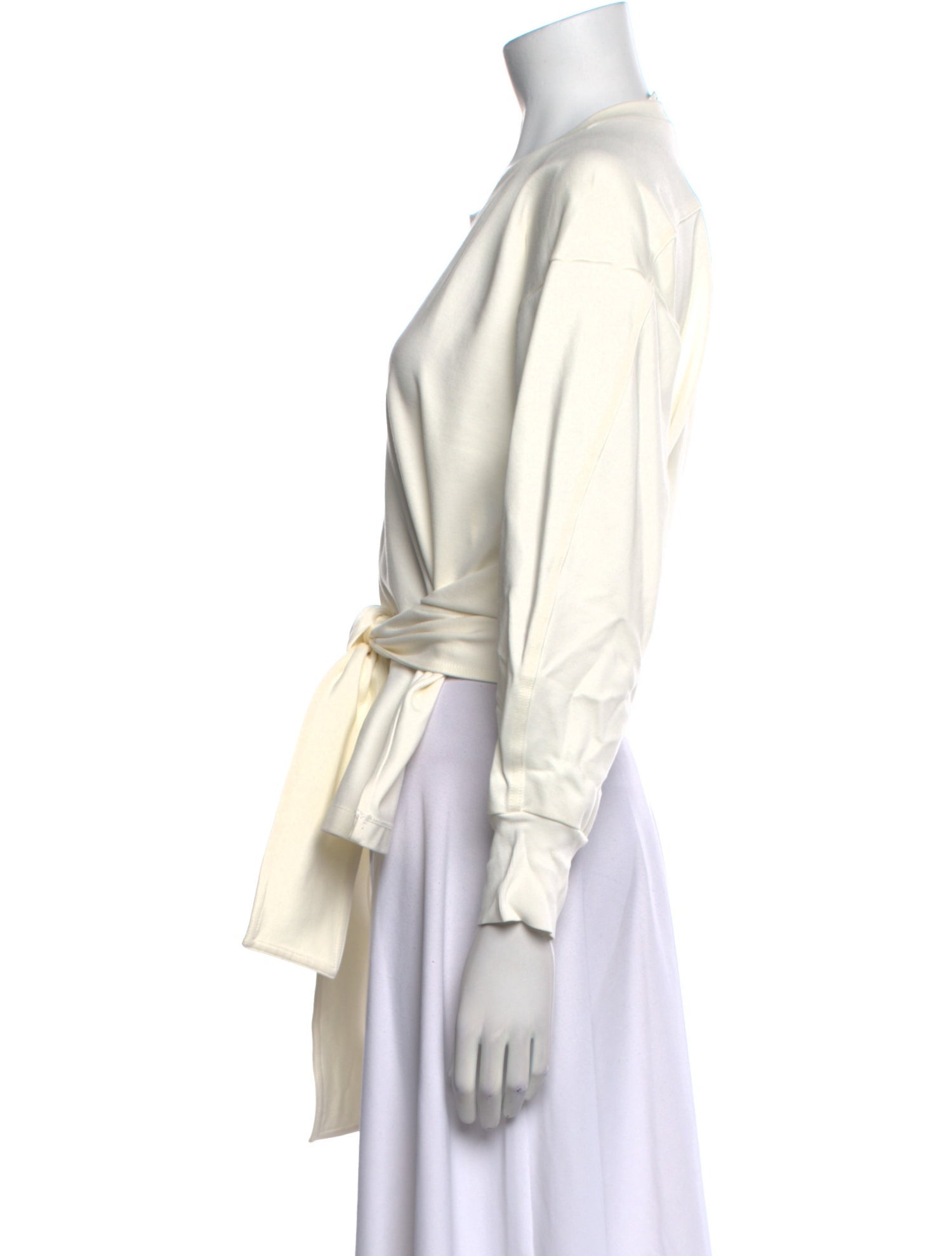 3.1 Phillip Lim Crew Neck Three-Quarter Sleeve Blouse