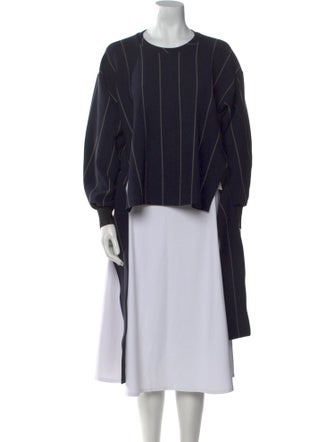 3.1 Phillip Lim Striped Crew Neck Crop Top