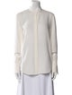 3.1 Phillip Lim Silk Mock Neck Button-Up Top