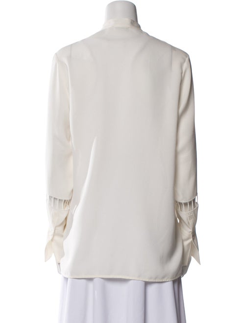 3.1 Phillip Lim Silk Mock Neck Button-Up Top