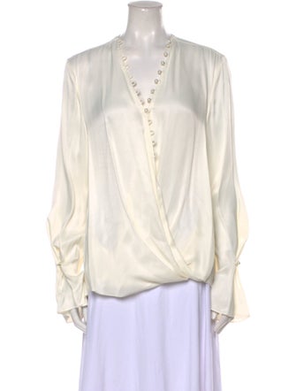 3.1 Phillip Lim V-Neck Long Sleeve Blouse