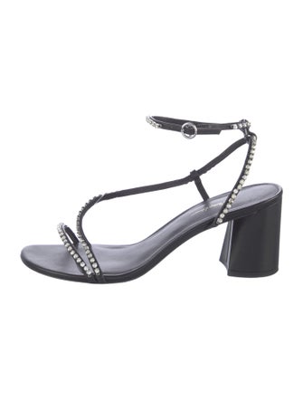 3.1 Phillip Lim Leather Crystal Embellishments Sandals