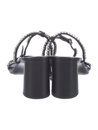 3.1 Phillip Lim Leather Crystal Embellishments Sandals