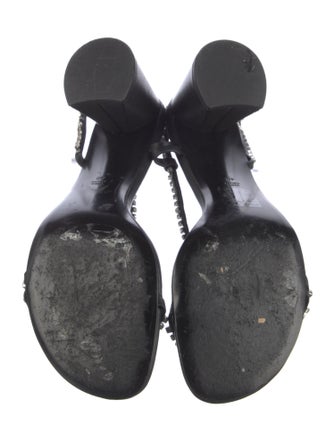 3.1 Phillip Lim Leather Crystal Embellishments Sandals