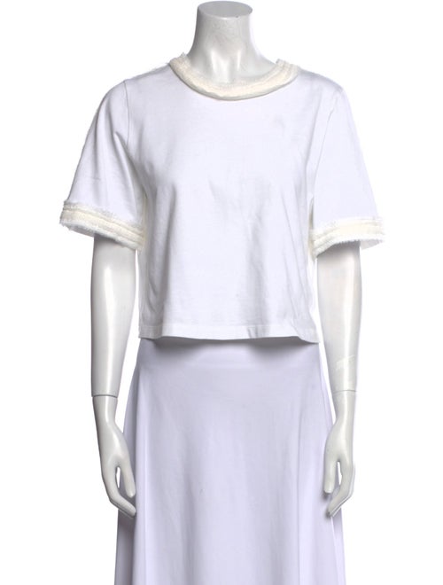 3.1 Phillip Lim Scoop Neck Short Sleeve Crop Top
