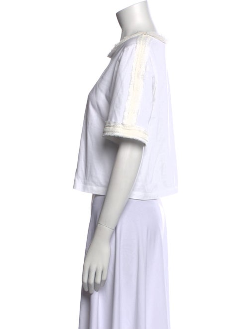 3.1 Phillip Lim Scoop Neck Short Sleeve Crop Top