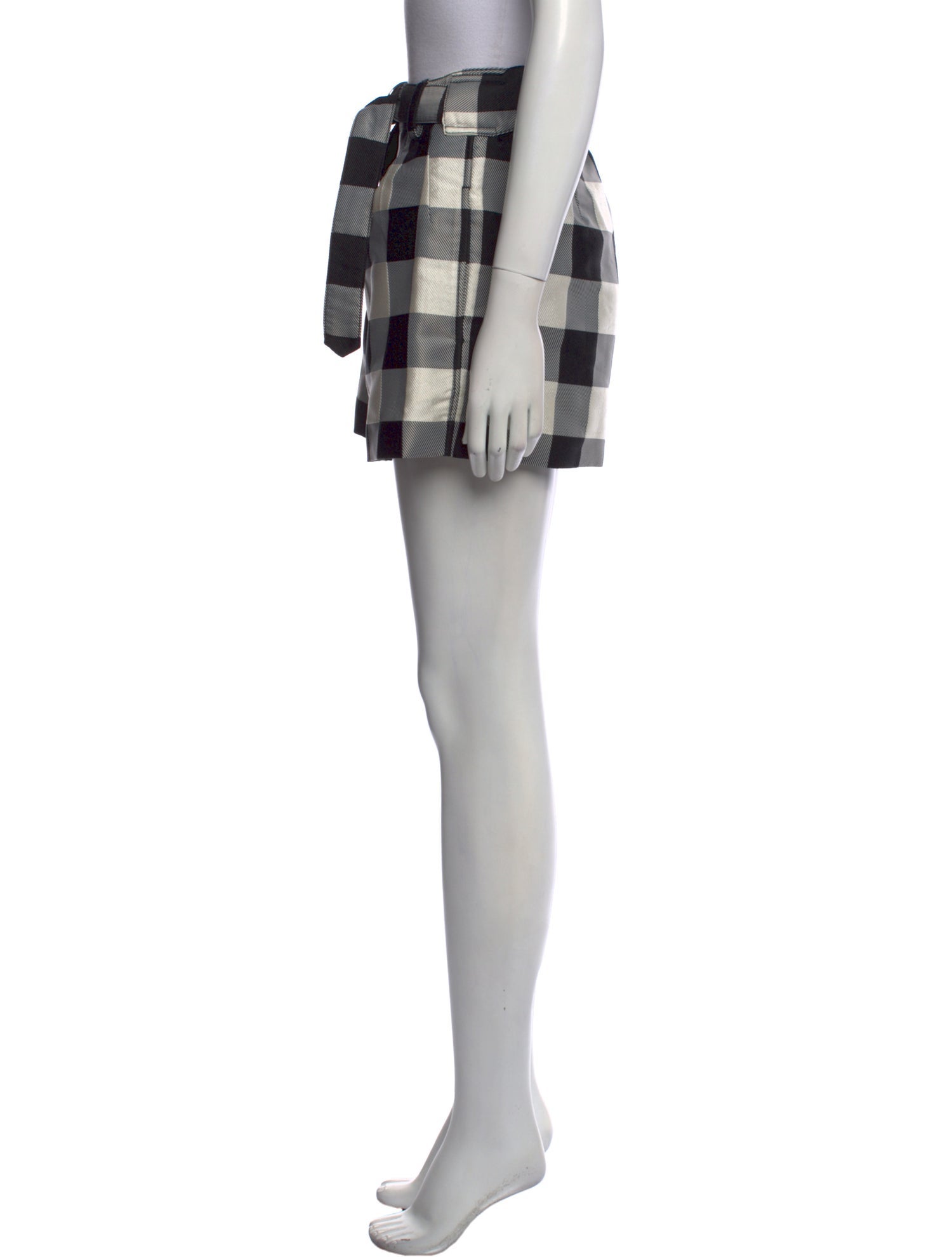 3.1 Phillip Lim Plaid Print Mini Shorts