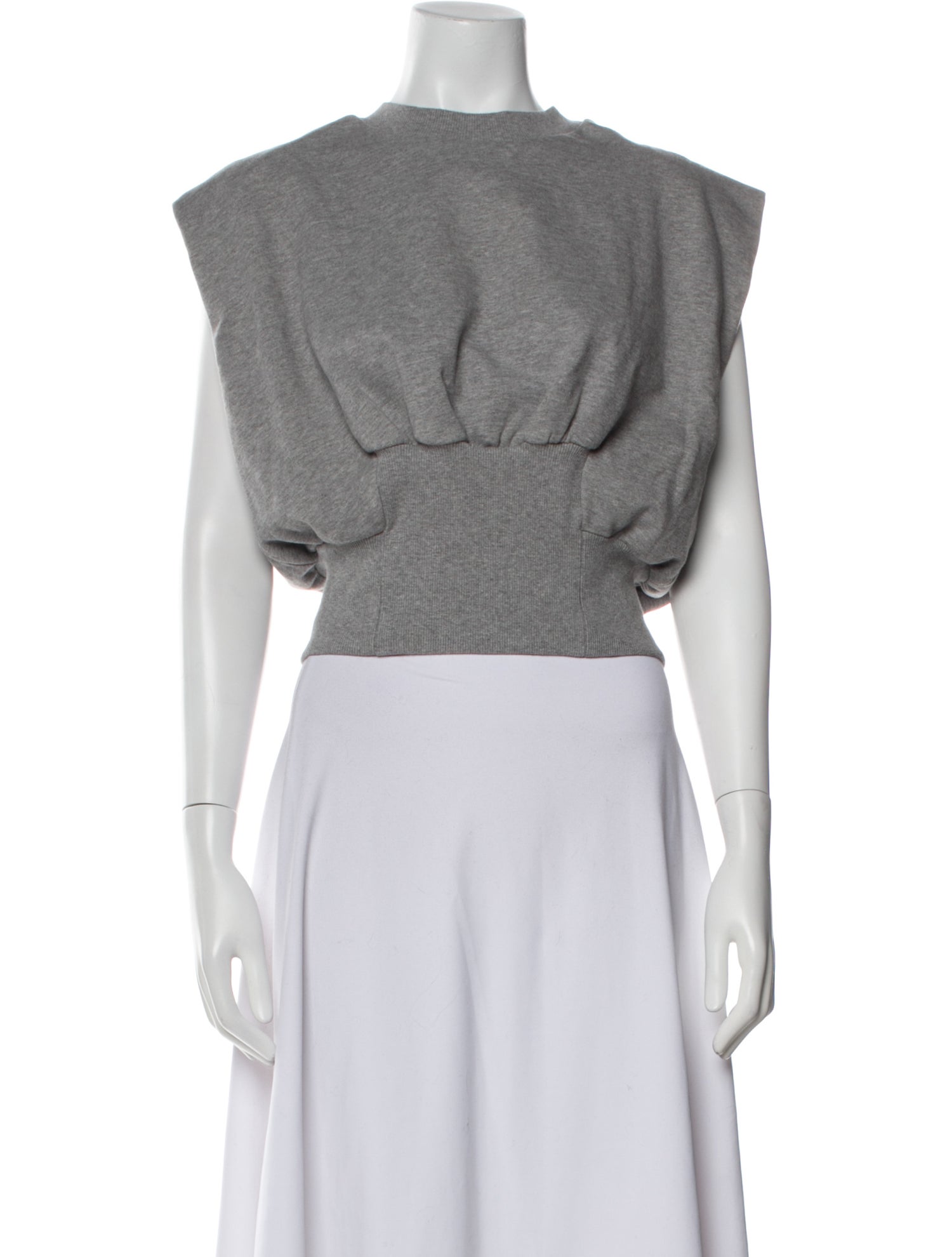 3.1 Phillip Lim Bateau Neckline Short Sleeve Crop Top