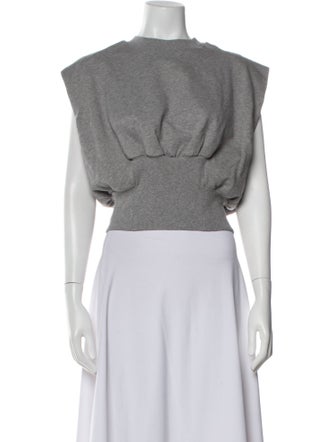 3.1 Phillip Lim Bateau Neckline Short Sleeve Crop Top