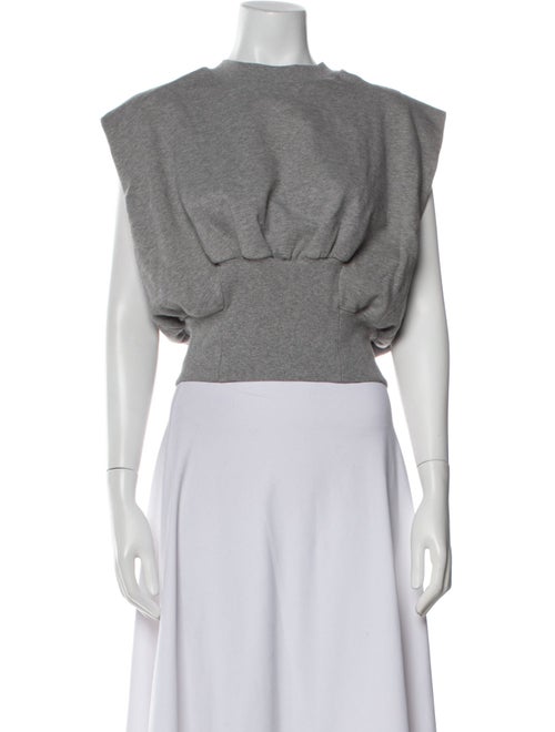 3.1 Phillip Lim Bateau Neckline Short Sleeve Crop Top