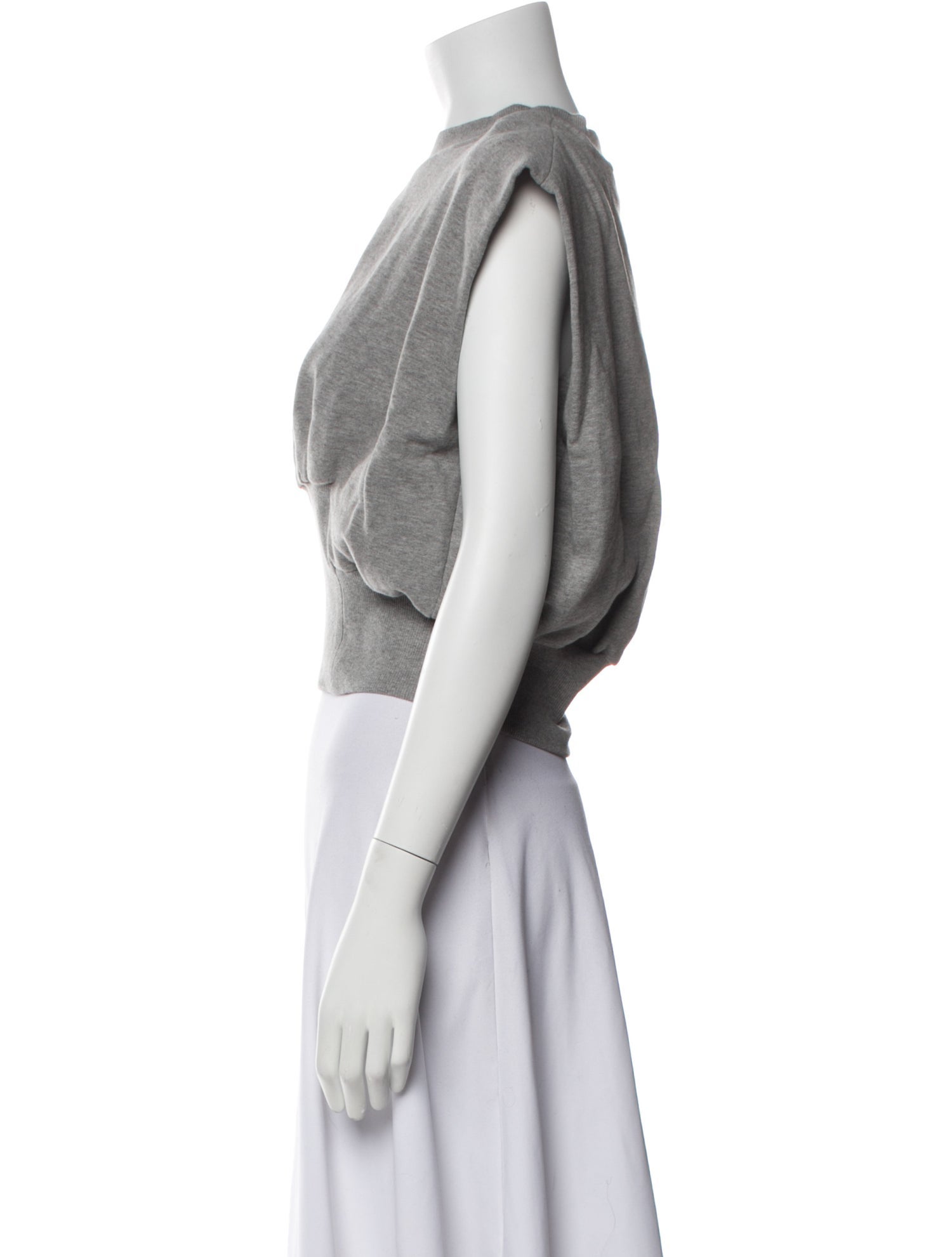 3.1 Phillip Lim Bateau Neckline Short Sleeve Crop Top