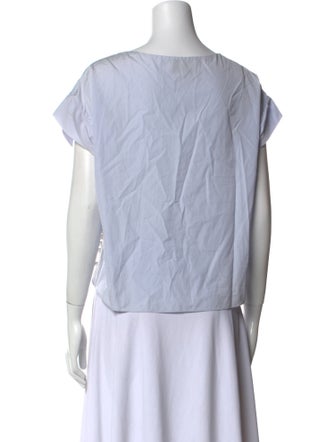 3.1 Phillip Lim Square Neckline Short Sleeve Crop Top