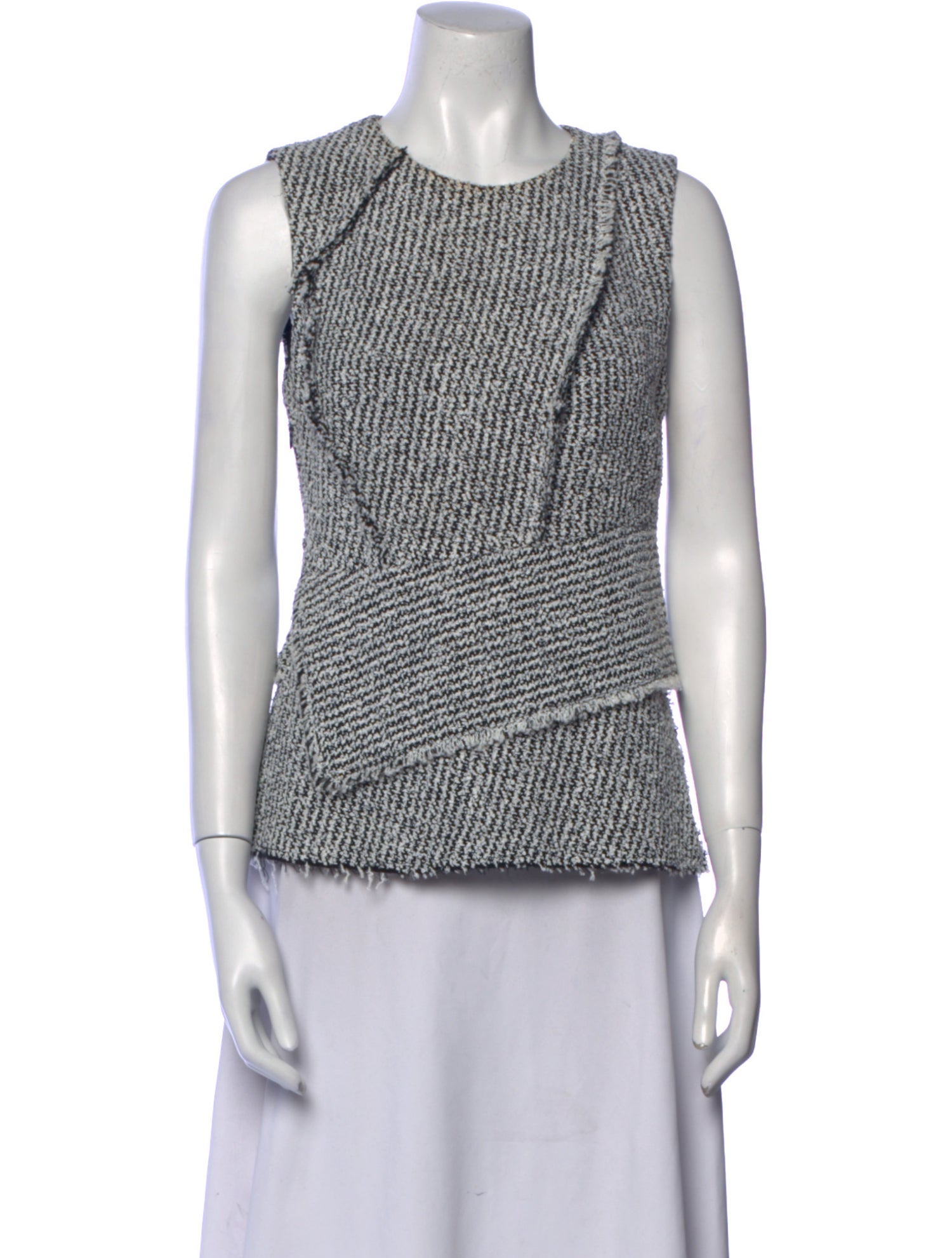 3.1 Phillip Lim Striped Crew Neck Crop Top