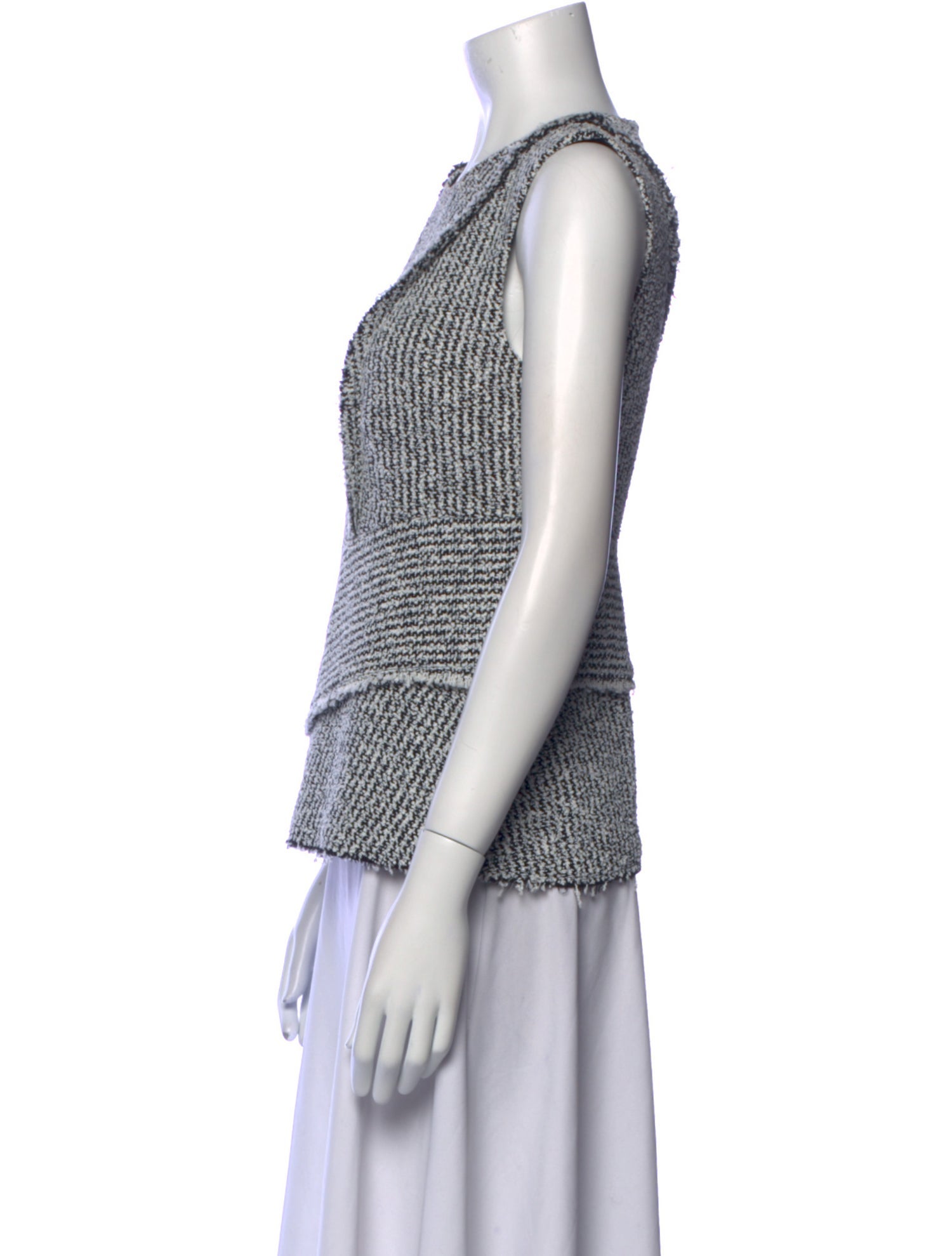 3.1 Phillip Lim Striped Crew Neck Crop Top