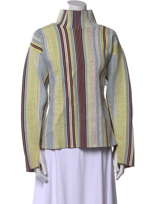 3.1 Phillip Lim Striped Mock Neck Blouse