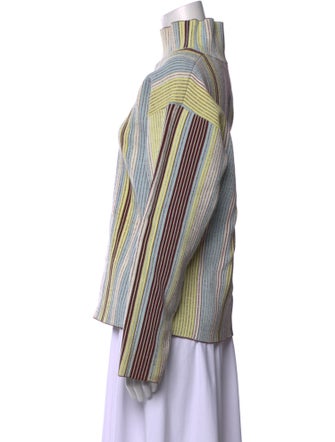 3.1 Phillip Lim Striped Mock Neck Blouse