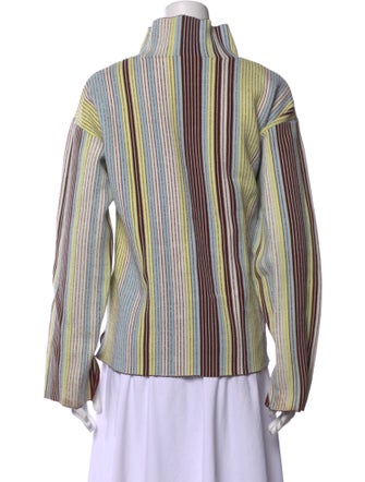 3.1 Phillip Lim Striped Mock Neck Blouse