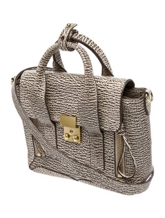 3.1 Phillip Lim Embossed Leather Top Handle Bag