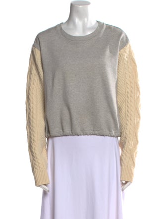 3.1 Phillip Lim Colorblock Pattern Crew Neck Sweatshirt