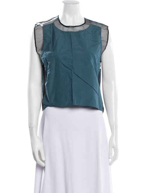 3.1 Phillip Lim Crew Neck Sleeveless Crop Top
