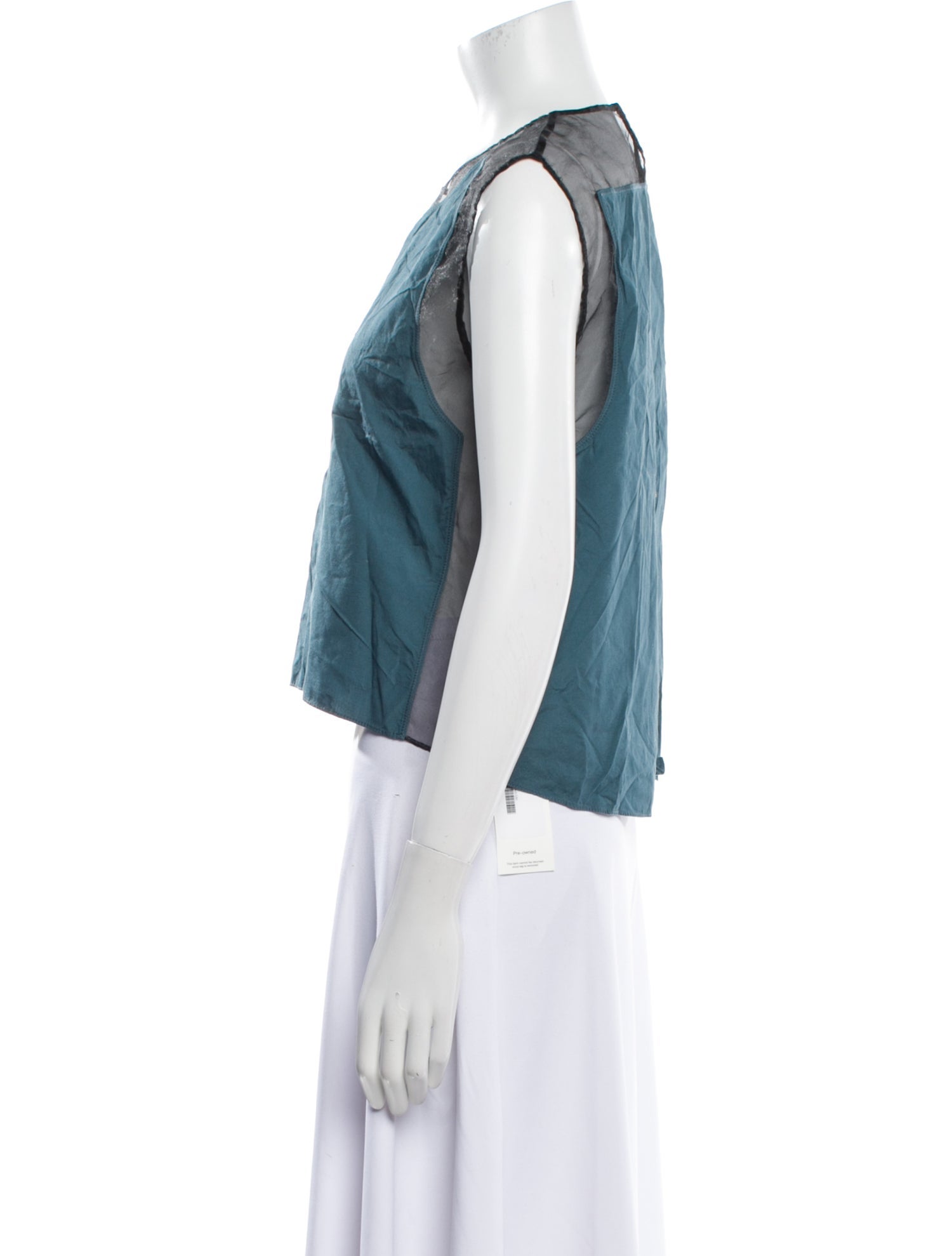 3.1 Phillip Lim Crew Neck Sleeveless Crop Top