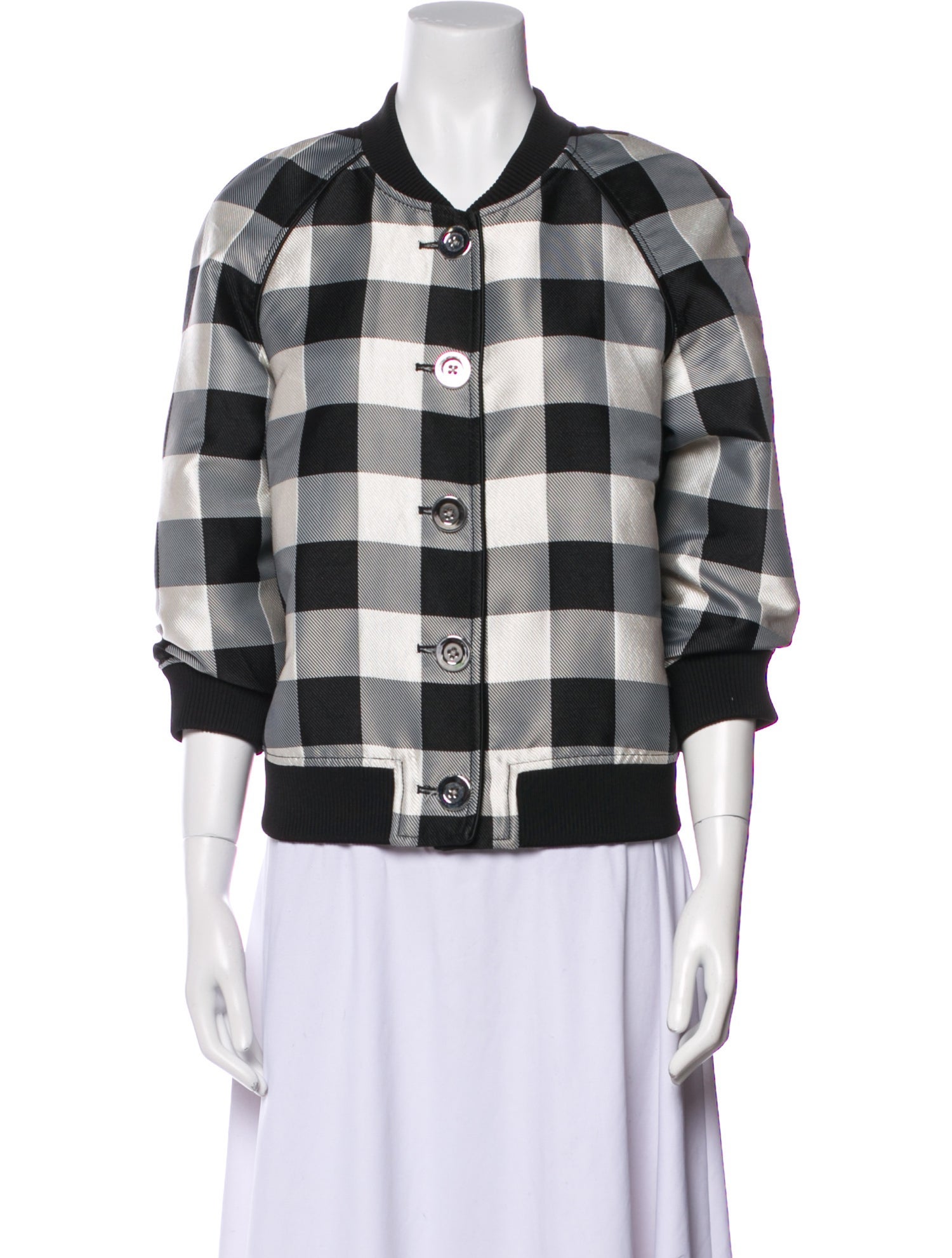 3.1 Phillip Lim Plaid Print Bomber Jacket