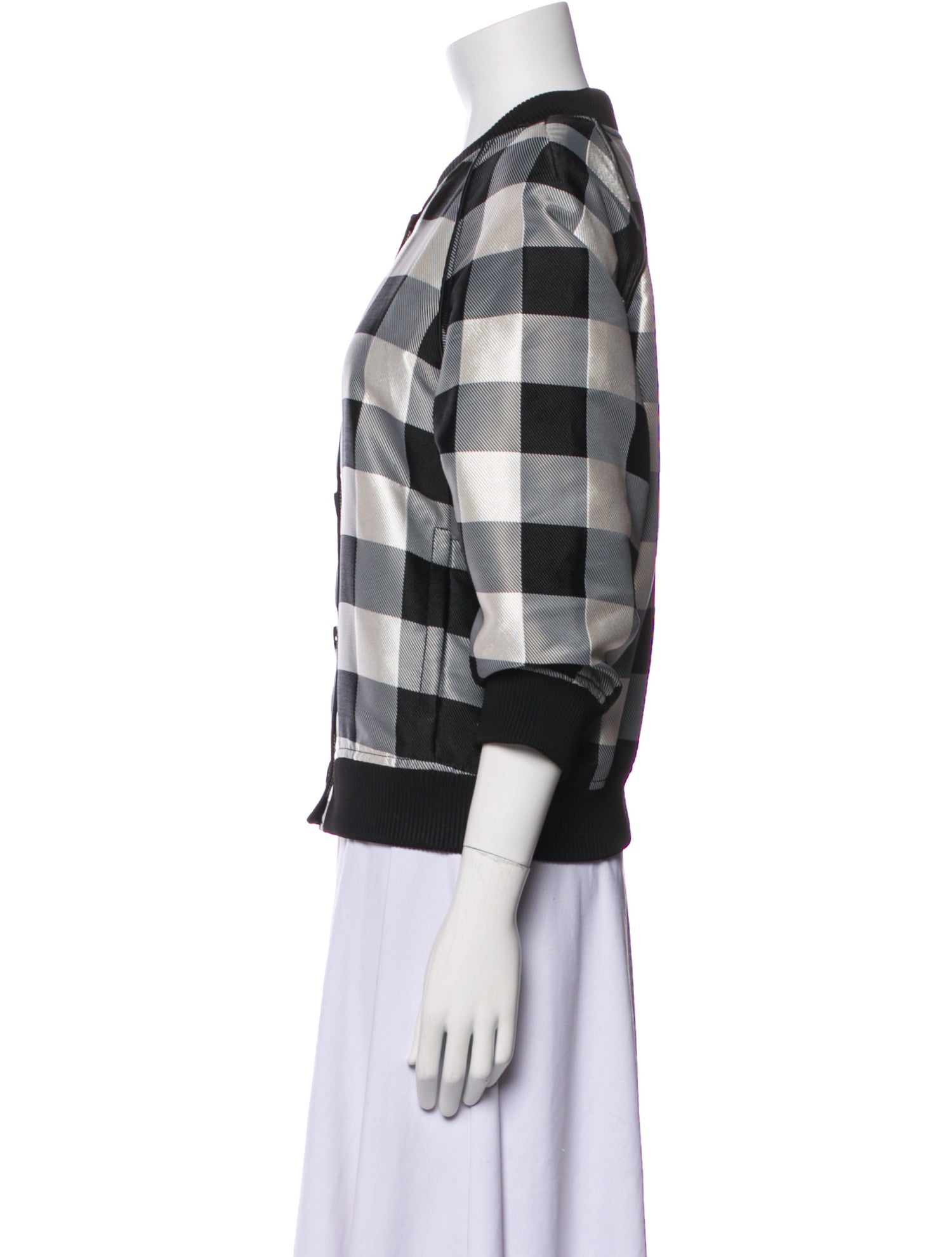 3.1 Phillip Lim Plaid Print Bomber Jacket