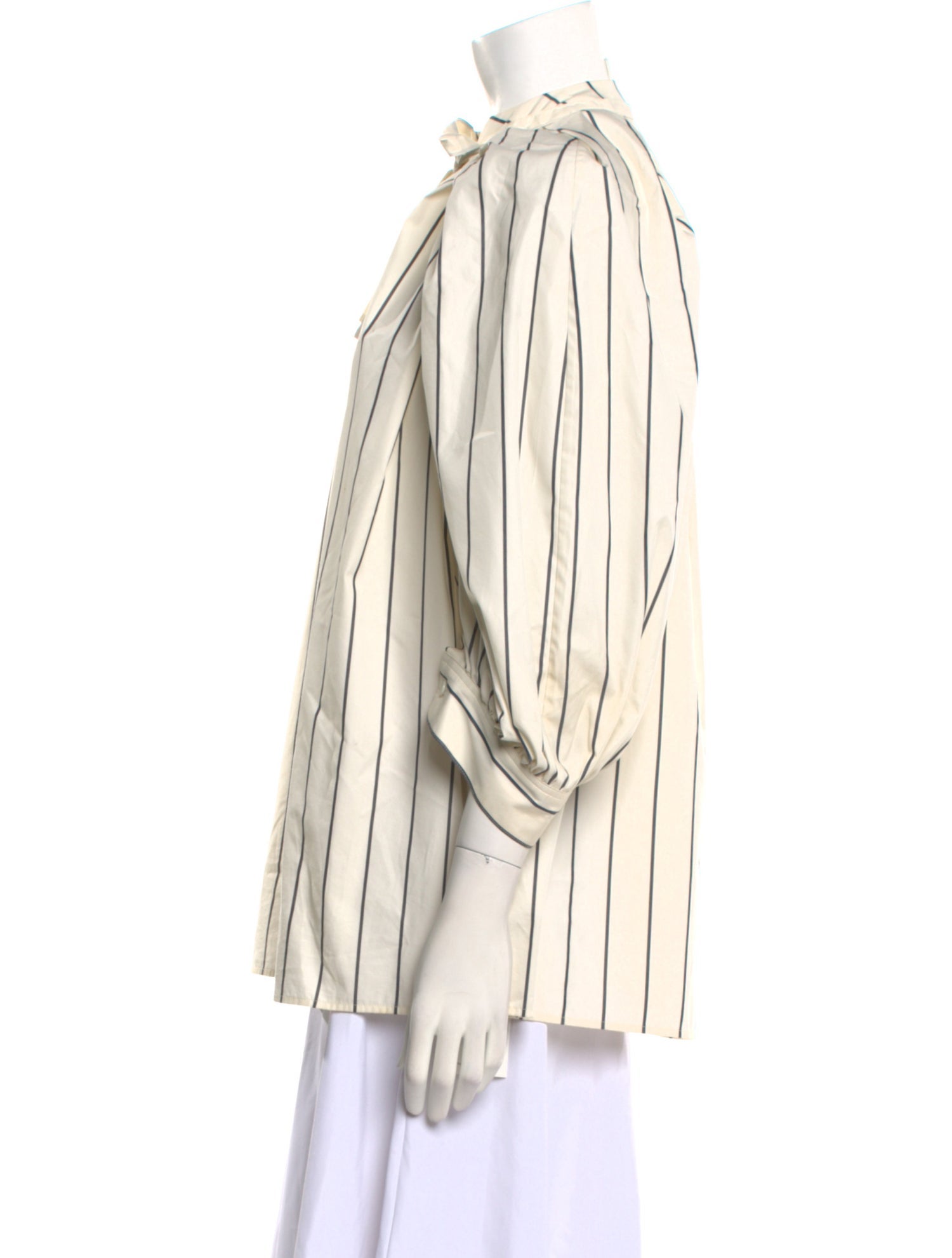 3.1 Phillip Lim Striped Mock Neck Blouse