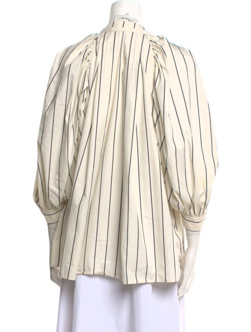 3.1 Phillip Lim Striped Mock Neck Blouse