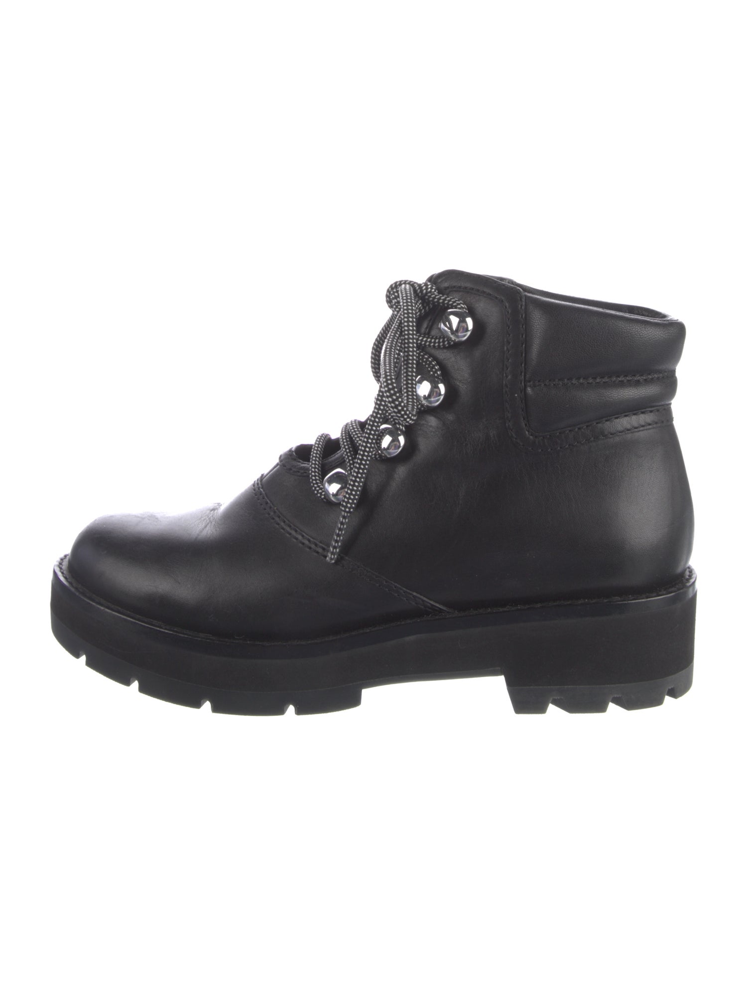 3.1 Phillip Lim Faux Pearl Accents Leather Combat Boots