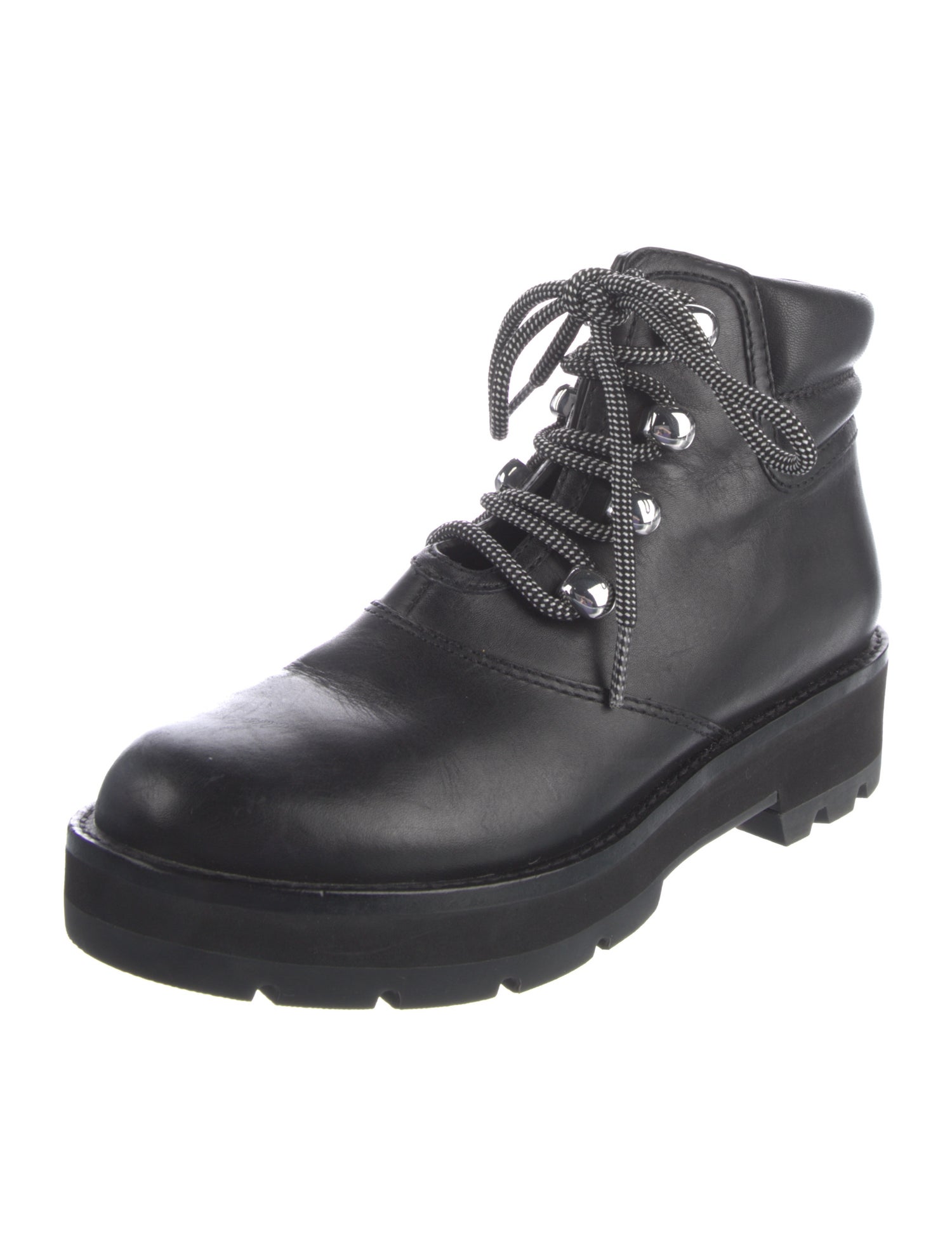 3.1 Phillip Lim Faux Pearl Accents Leather Combat Boots