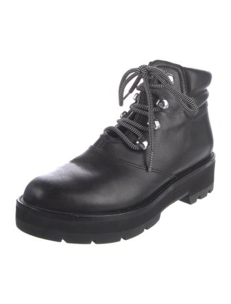 3.1 Phillip Lim Faux Pearl Accents Leather Combat Boots