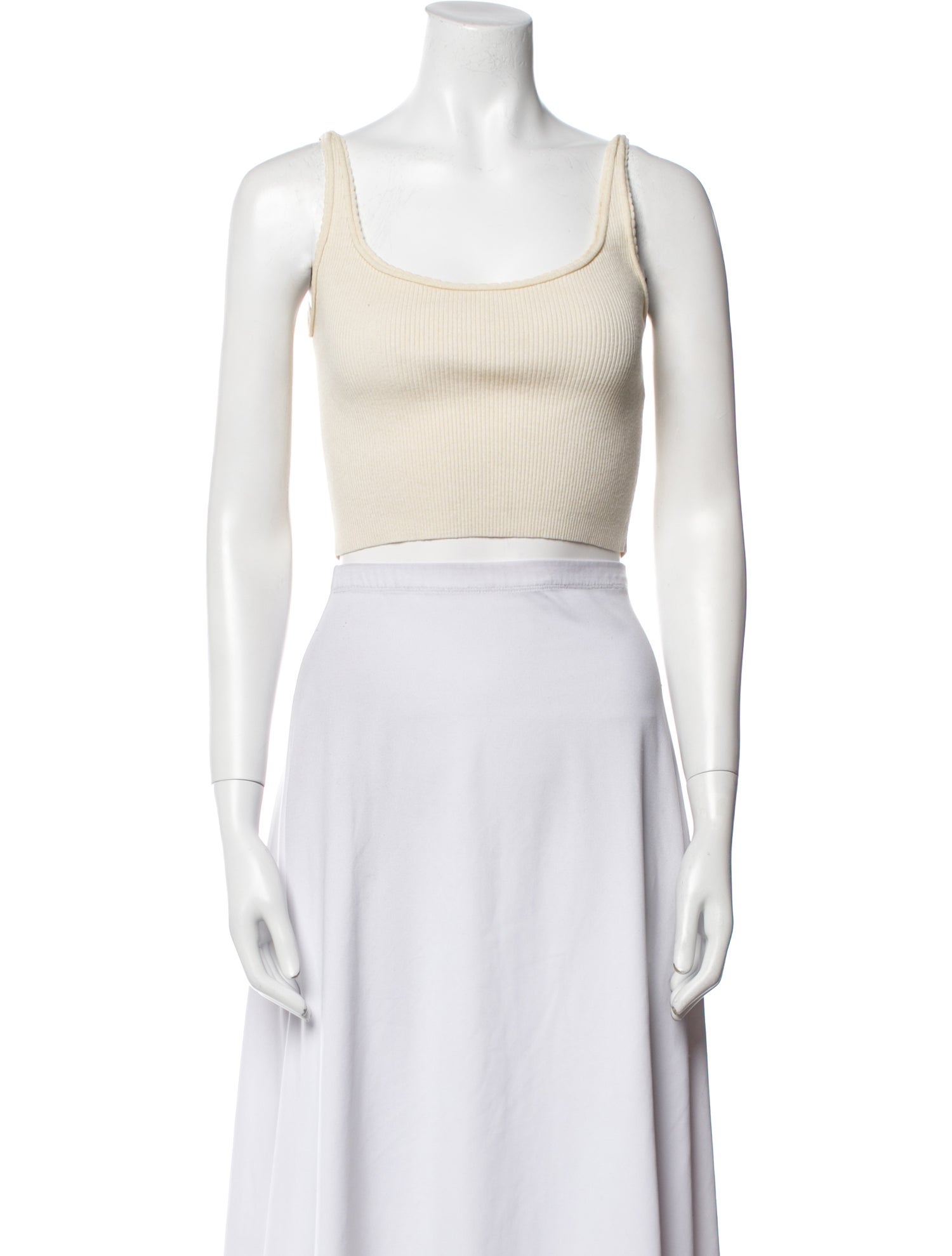 3.1 Phillip Lim Square Neckline Sleeveless Crop Top