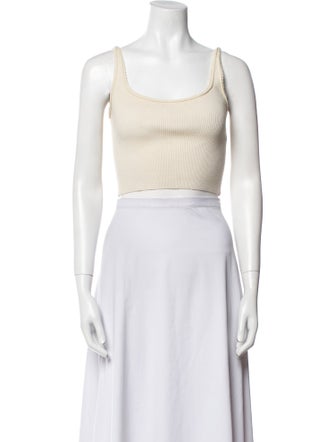 3.1 Phillip Lim Square Neckline Sleeveless Crop Top