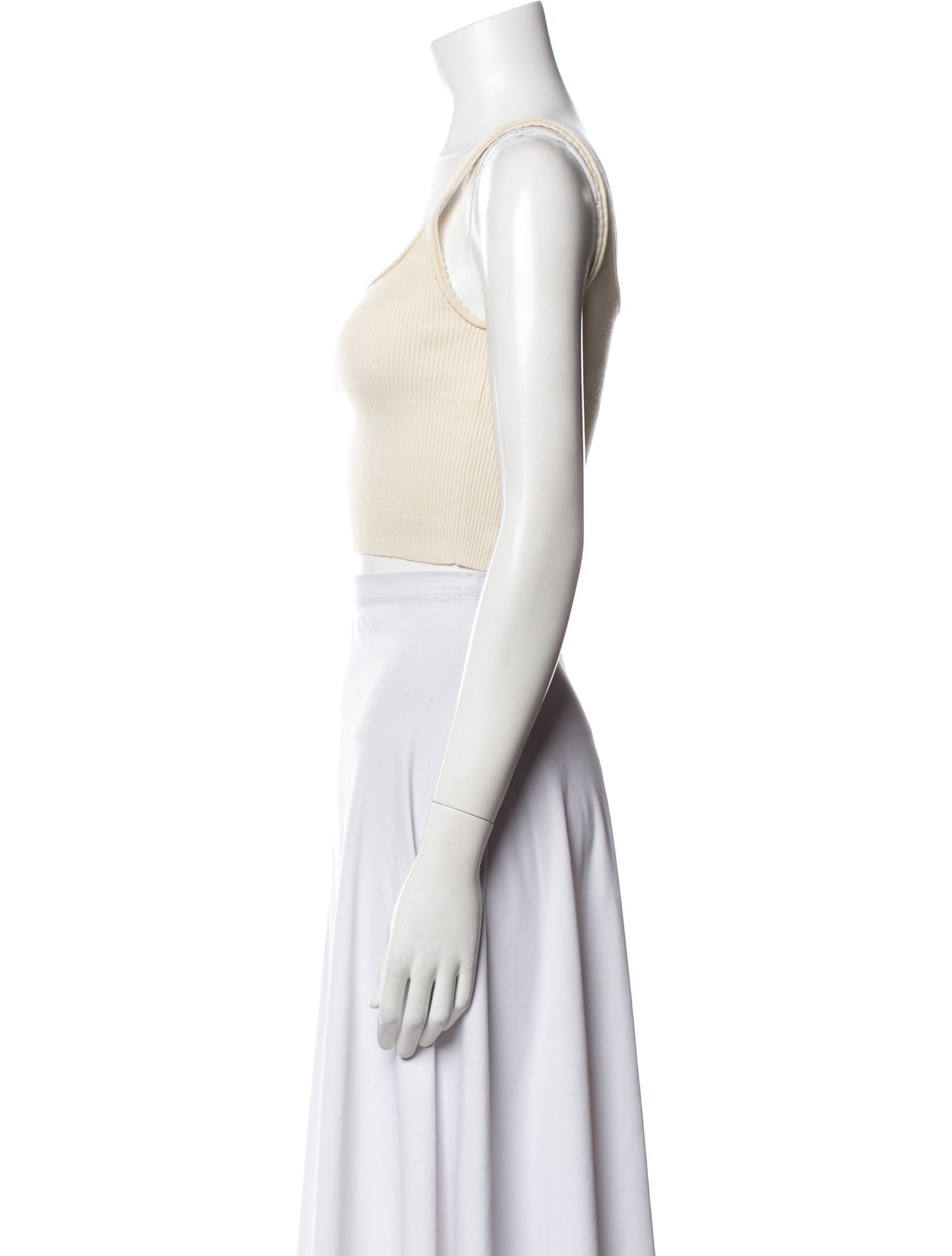 3.1 Phillip Lim Square Neckline Sleeveless Crop Top