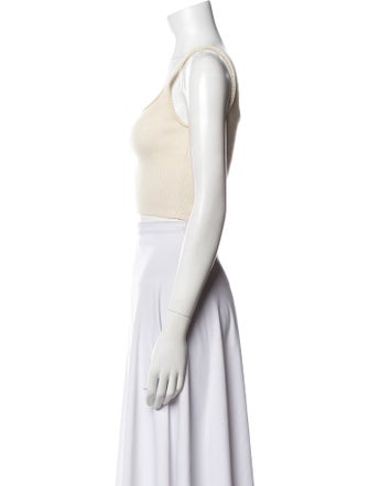 3.1 Phillip Lim Square Neckline Sleeveless Crop Top