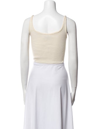3.1 Phillip Lim Square Neckline Sleeveless Crop Top