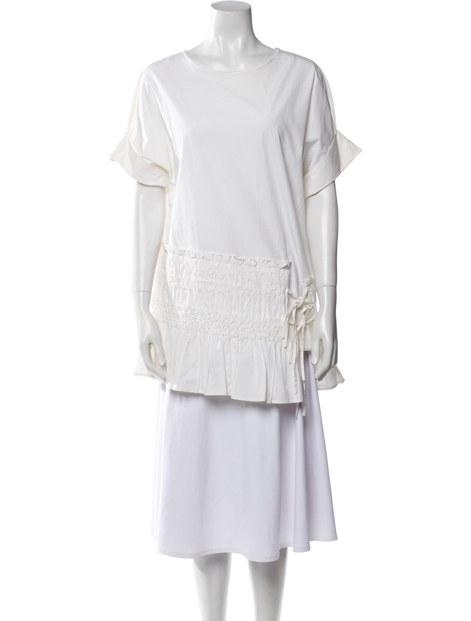 3.1 Phillip Lim Square Neckline Short Sleeve Tunic