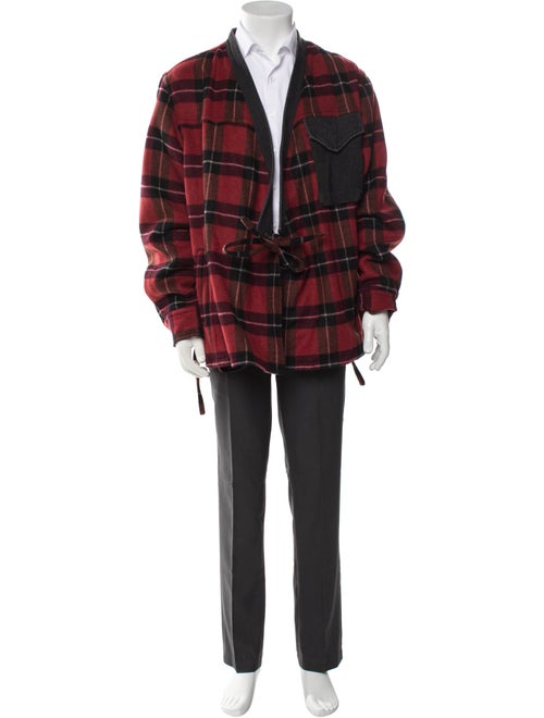 3.1 Phillip Lim Wool Plaid Print Puffer Coat