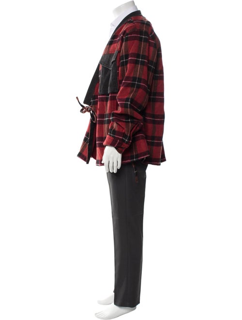 3.1 Phillip Lim Wool Plaid Print Puffer Coat