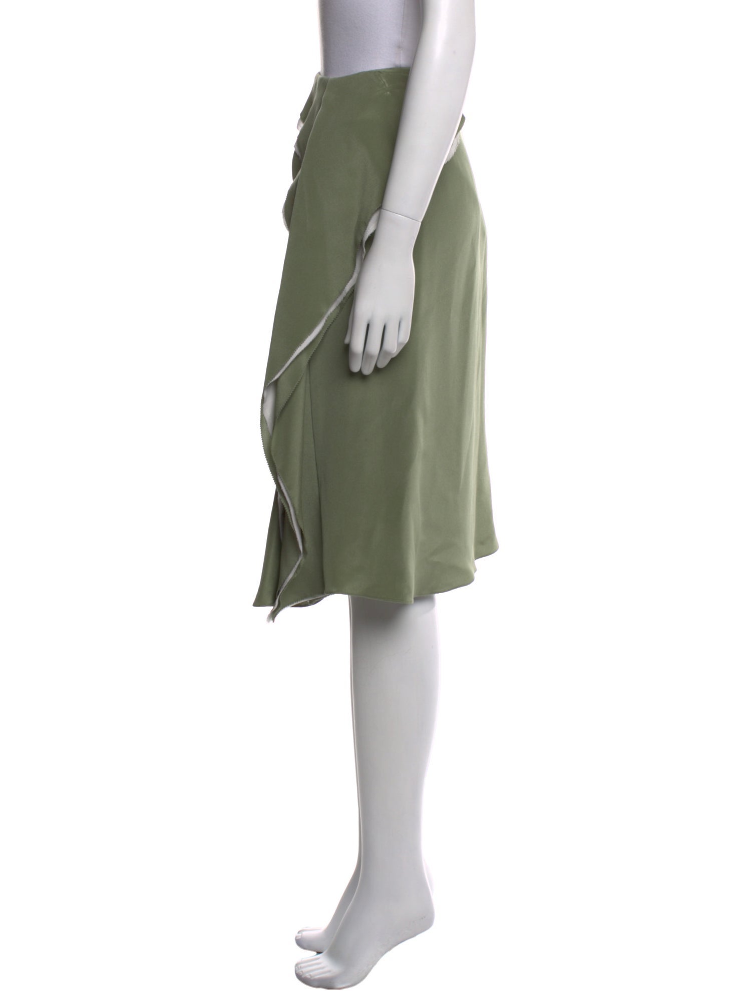 3.1 Phillip Lim Raw-Edge Trim Knee-Length Skirt