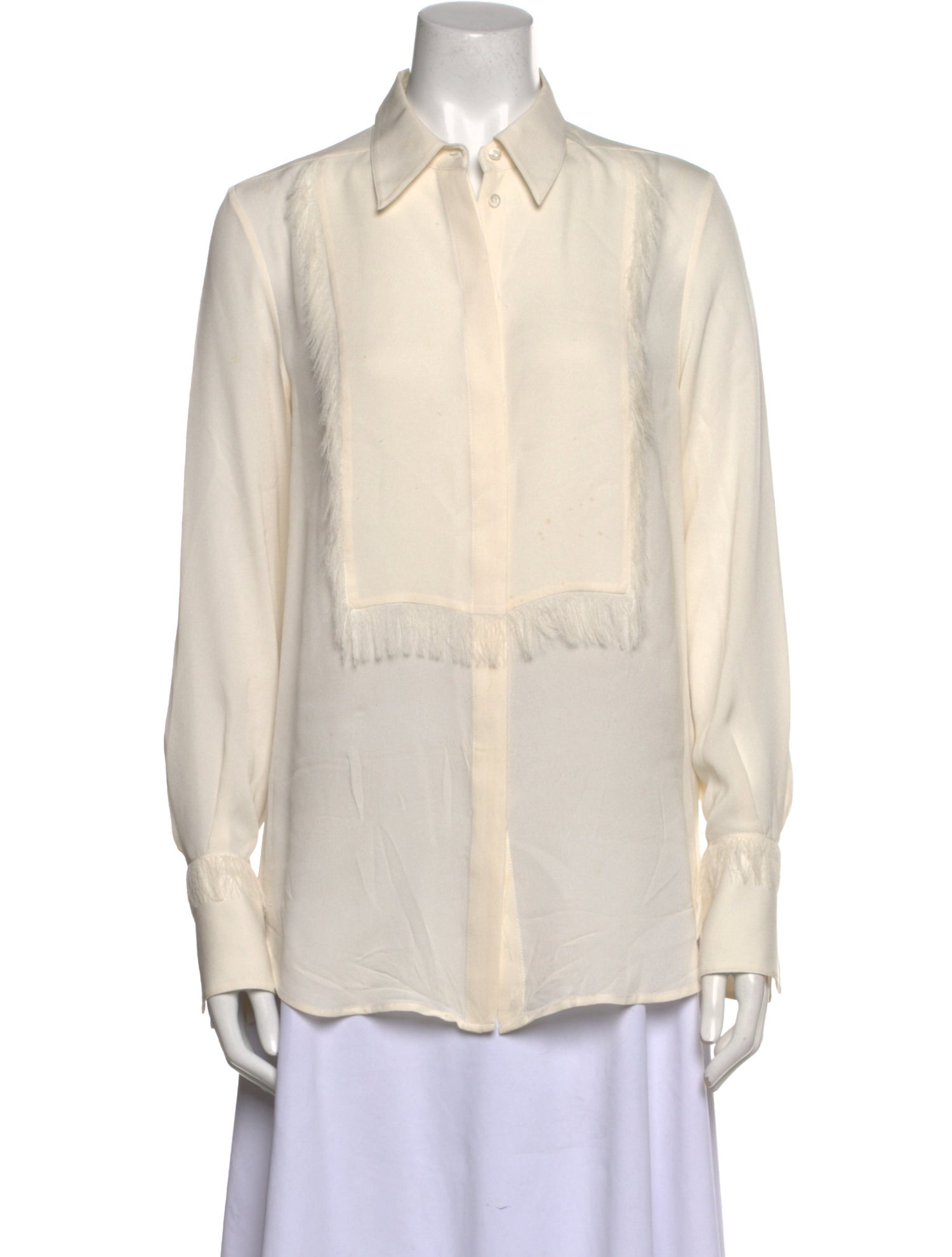 3.1 Phillip Lim Silk Long Sleeve Button-Up Top