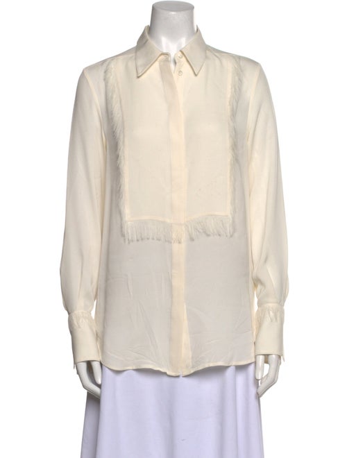 3.1 Phillip Lim Silk Long Sleeve Button-Up Top
