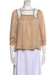 3.1 Phillip Lim Silk Square Neckline Crop Top