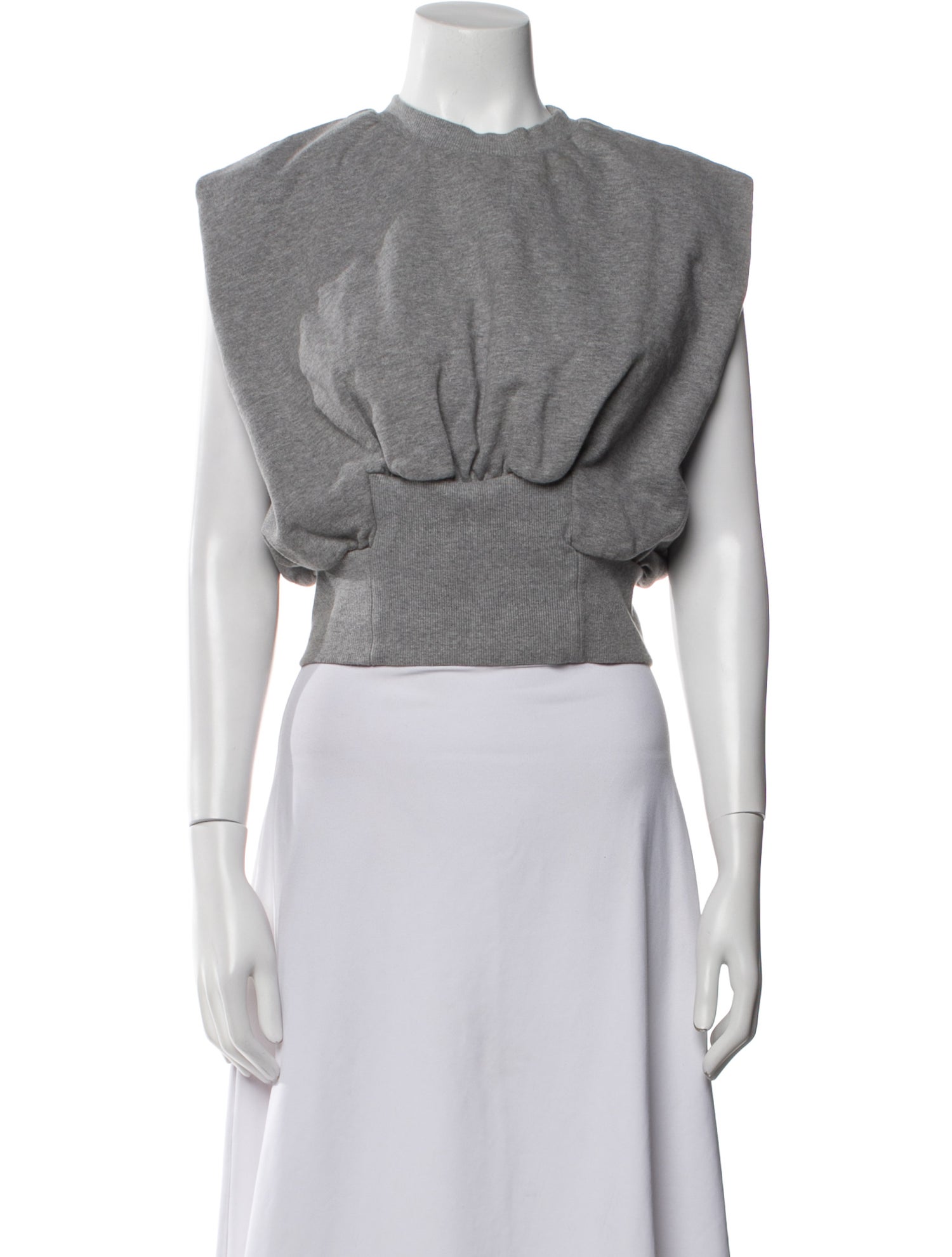3.1 Phillip Lim Crew Neck Sleeveless Crop Top