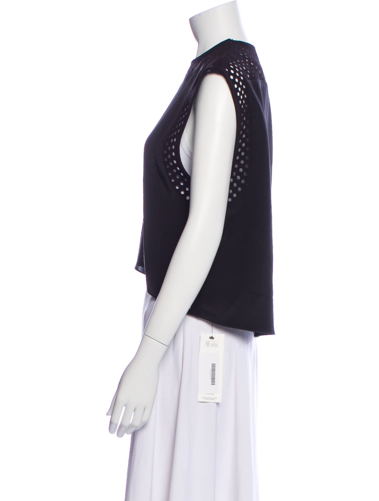 3.1 Phillip Lim Silk Crew Neck Crop Top