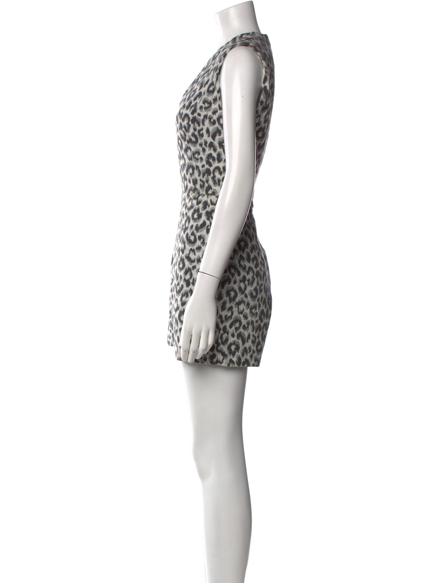 3.1 Phillip Lim Animal Print V-Neck Romper