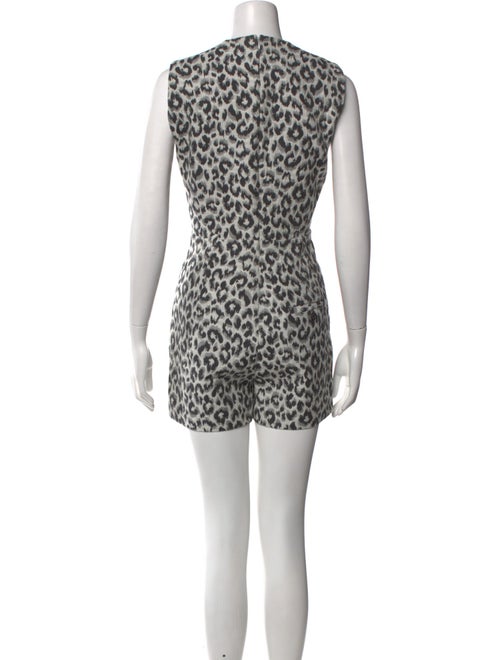 3.1 Phillip Lim Animal Print V-Neck Romper